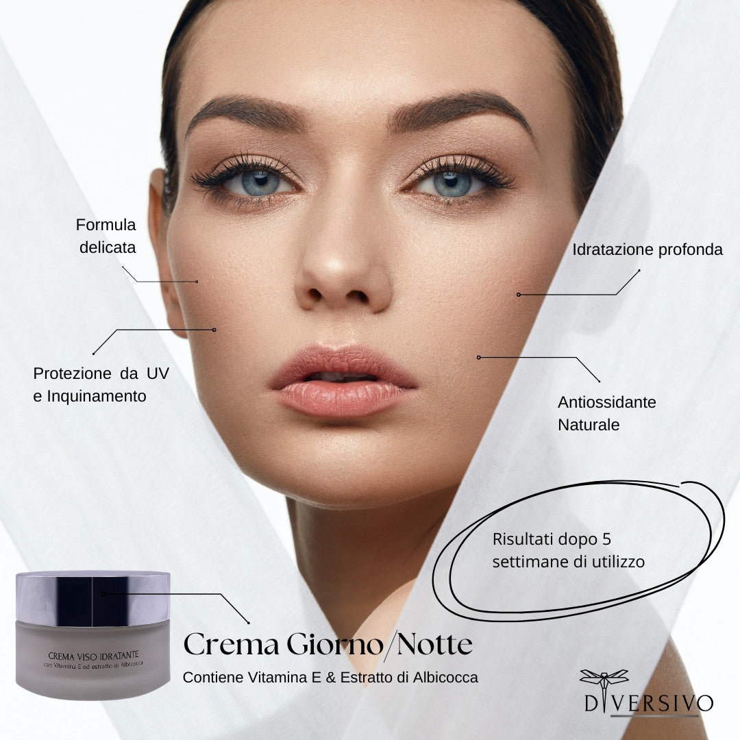Crema Viso idratante con vitamina E ed estratto di Albicocca