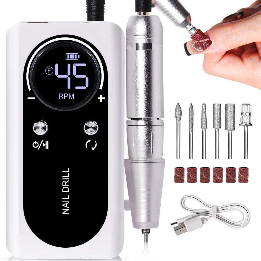 Macchina per limatura unghie V2 elettrica ricaricabile, strumento per nail art.