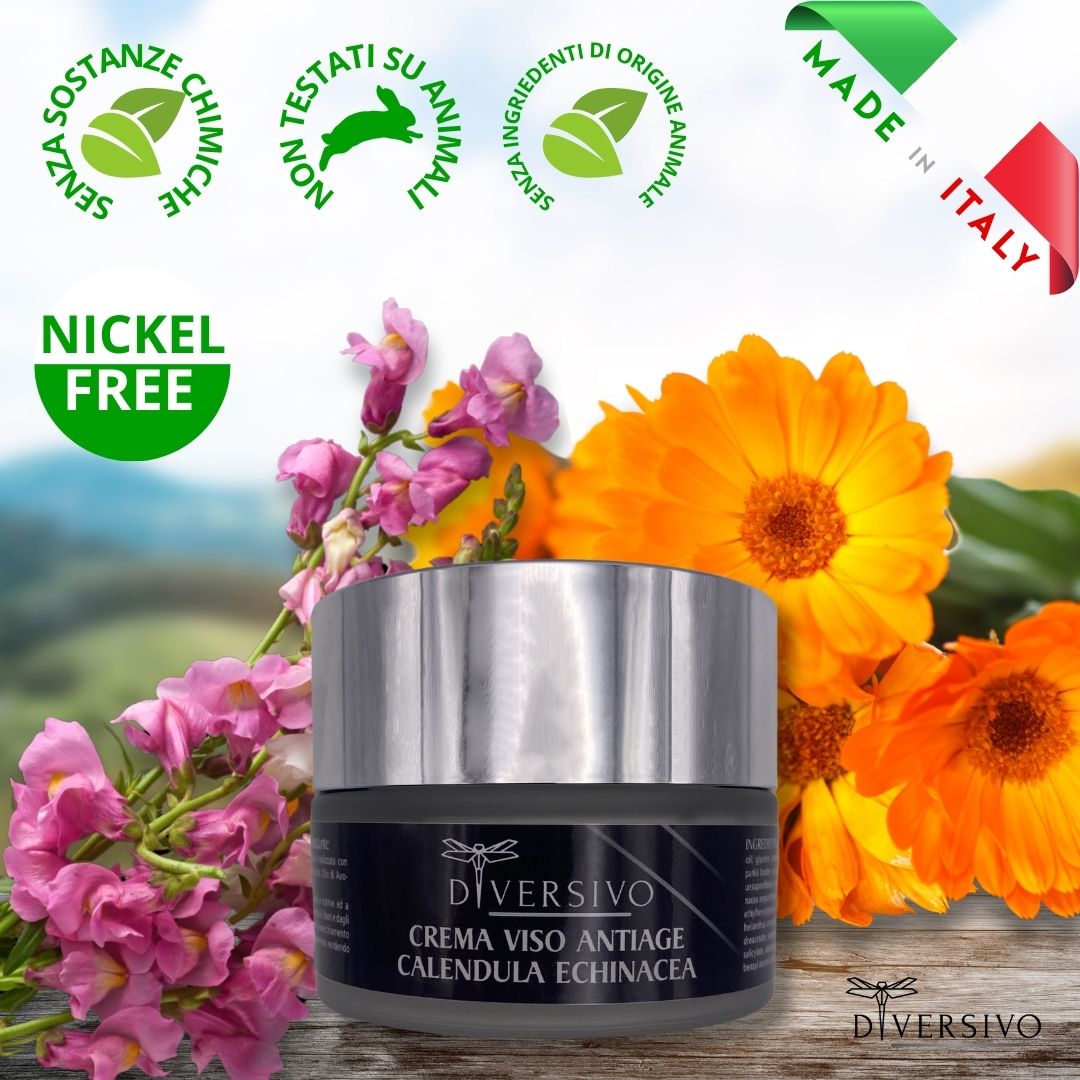 Crema Viso Antirughe Bio con Calendula Echinacea