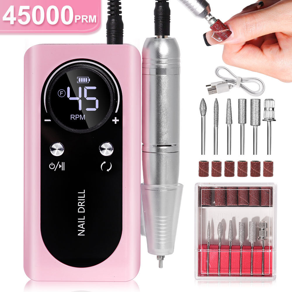 Macchina per limatura unghie V2 elettrica ricaricabile, strumento per nail art.