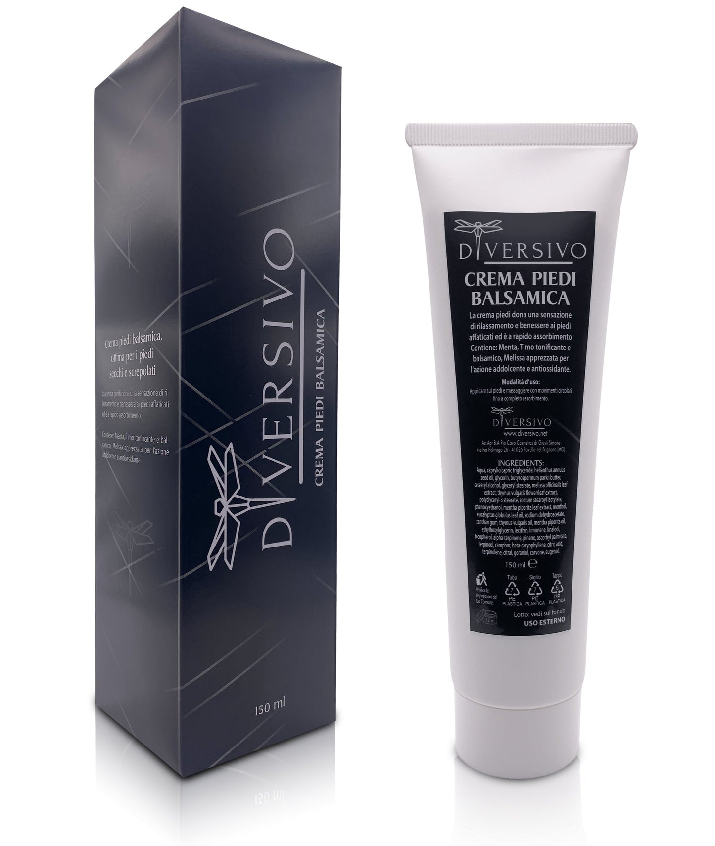Crema Piedi Balsamica Bio con Menta, Timo e Melissa