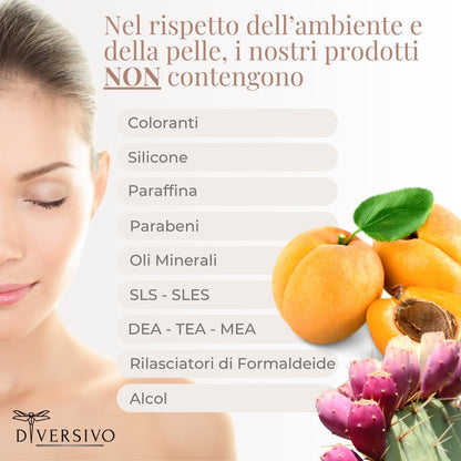 DIVERSIVO - Crema Viso IDRATANTE con vitamina E ed estratto di Albicocca