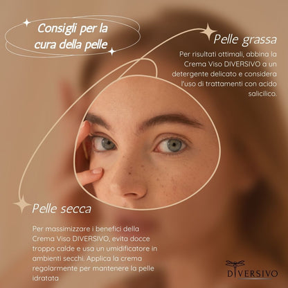 DIVERSIVO - Crema Viso Antirughe Bio con Calendula Echinacea